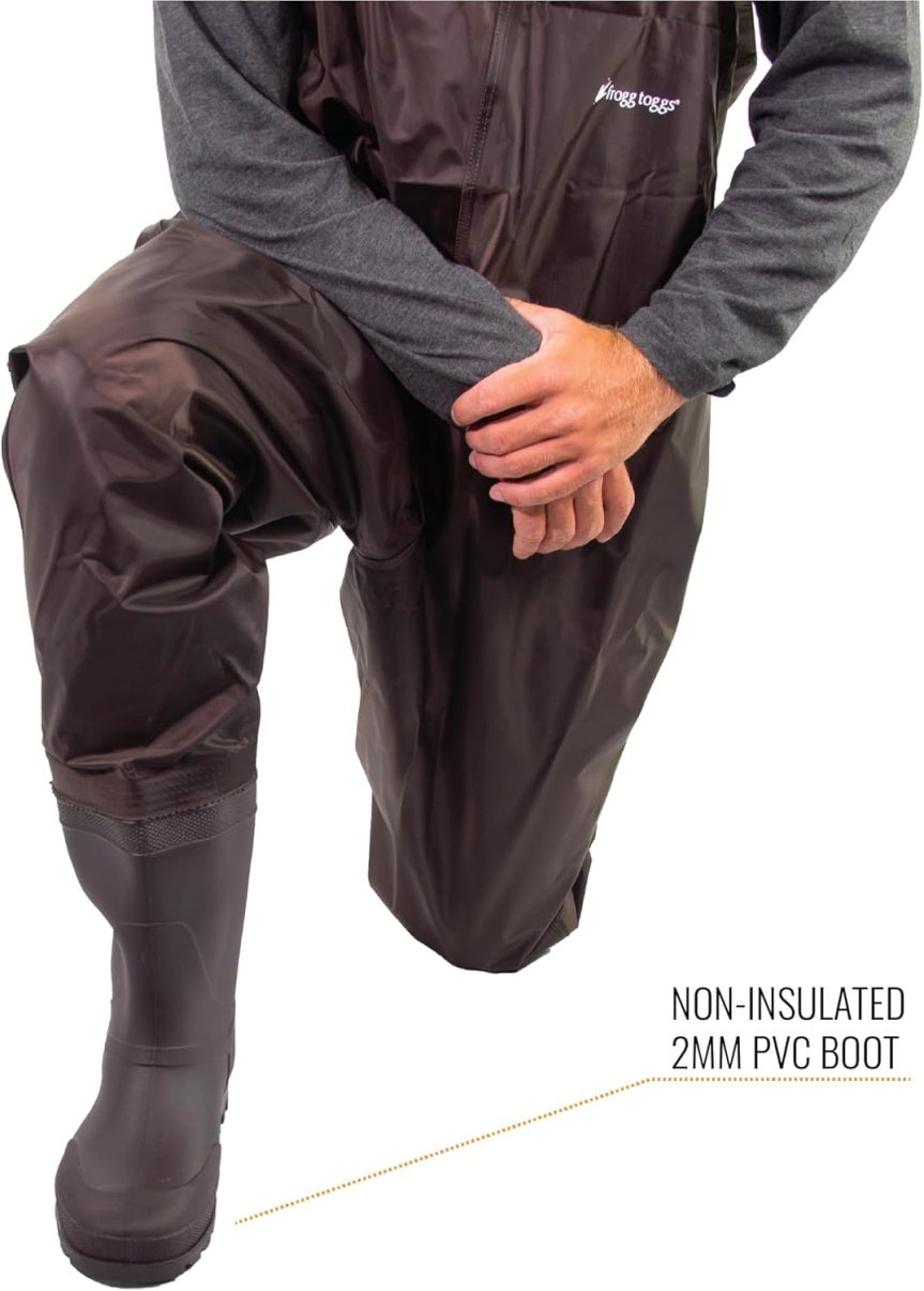 FROGG TOGGS Men's Rana II PVC Waterproof Fishing Boot Foot Chest Wader for Fishing - Image 4
